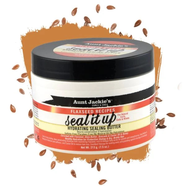 Aunt Jackie's Flaxseed Recipes Seal It Up Hydrating Sealing Butter 213g - Afro Hair Boutique