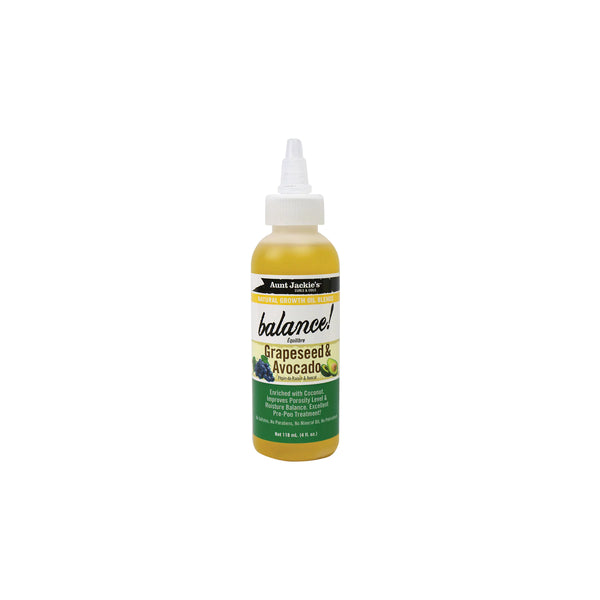 Aunt Jackie's Natural Growth Oil Moisture Balance Grapeseed & Avocado Oil - 118ml - Afro Hair Boutique