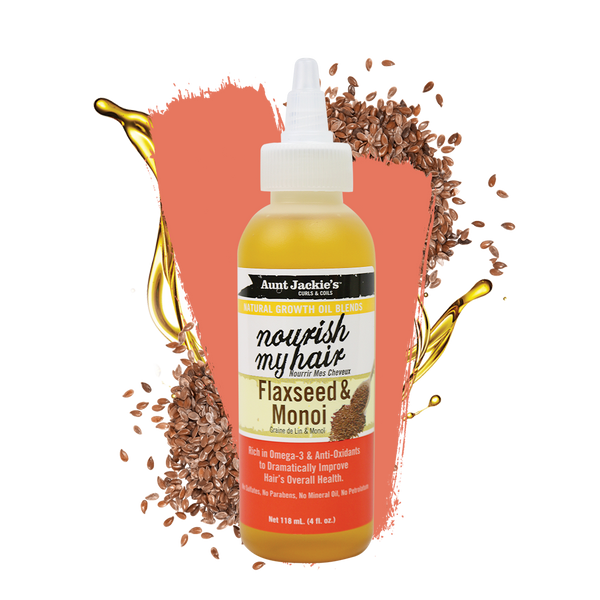Aunt Jackie’s Nourish My Hair - Flaxseed & Monoi Oil For Hair's Health - 118ml - Afro Hair Boutique