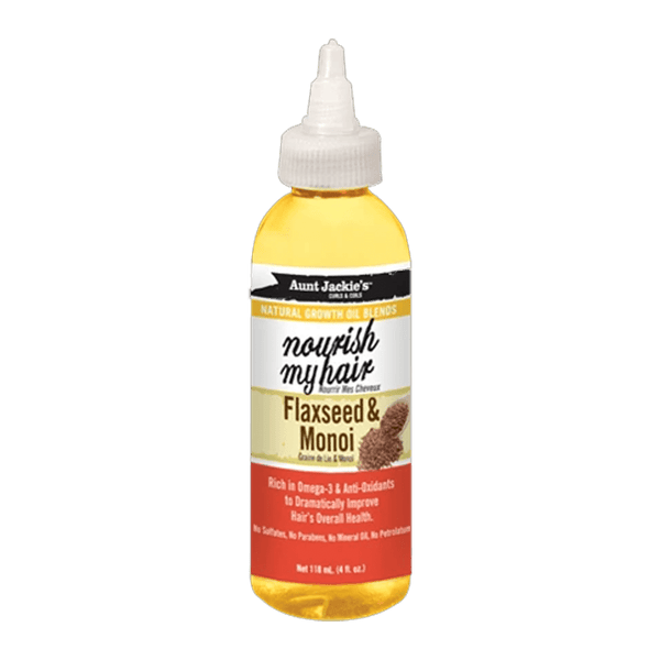 Aunt Jackie’s Nourish My Hair - Flaxseed & Monoi Oil For Hair's Health - 118ml - Afro Hair Boutique
