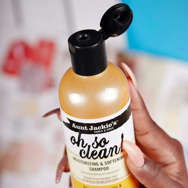 Aunt Jackies Moisturizing & Softening Detangling Shampoo, Oh So Clean 355 ml - Afro Hair Boutique