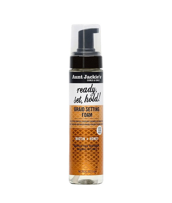 Aunt Jackies  Ready Set Hold Braid Setting Foam Biotin And Honey