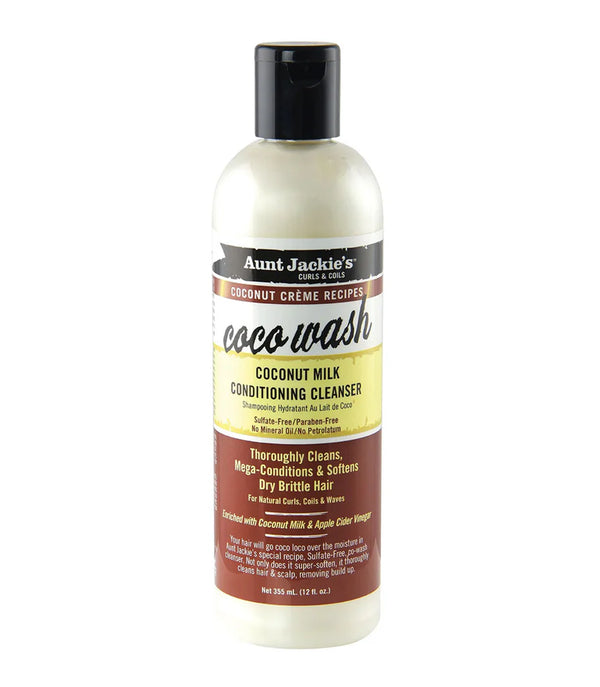 Aunt Jackie's Coco Wash Coconut Milk Conditioning Cleanser 355ml - Afro Hair Boutique
