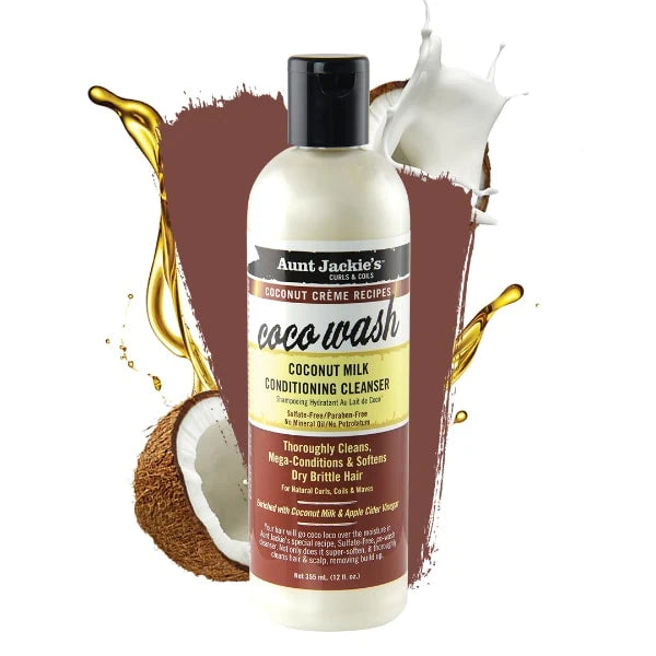 Aunt Jackie's Coco Wash Coconut Milk Conditioning Cleanser 355ml - Afro Hair Boutique