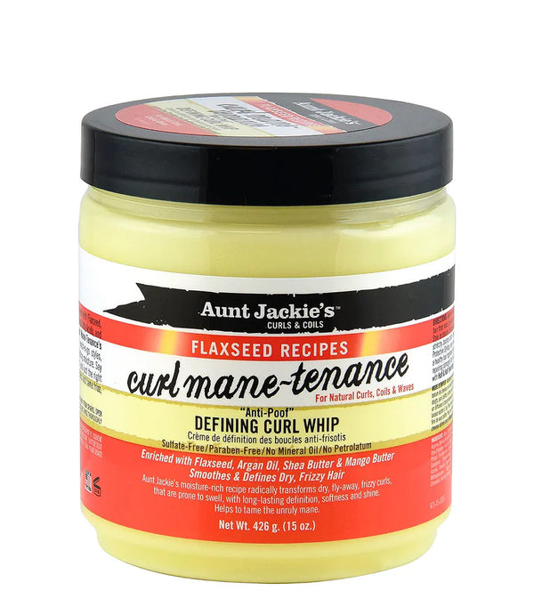 Aunt Jackie's Flaxseed Recipes Curl Mane-Tenance Defining Curl Whip 426g - Afro Hair Boutique