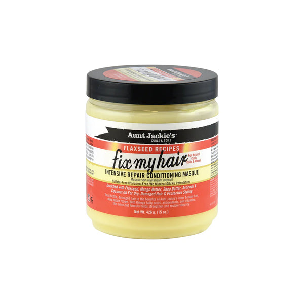Aunt Jackie's Flaxseed Recipes Fix My Hair Conditioning Masque 426g - Afro Hair Boutique