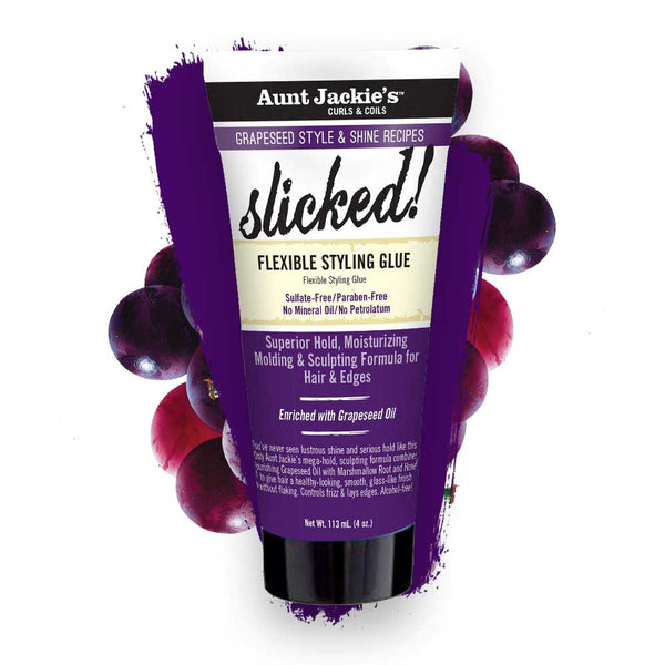 Aunt Jackie's Grapeseed Slicked Flexible Styling Glue 114g - Afro Hair Boutique