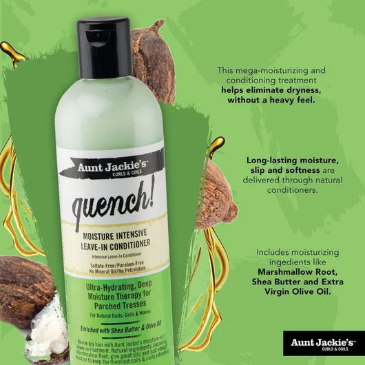 Aunt Jackie's Quench Moisture Intensive Leave In Conditioner 12oz / 355ml - Afro Hair Boutique
