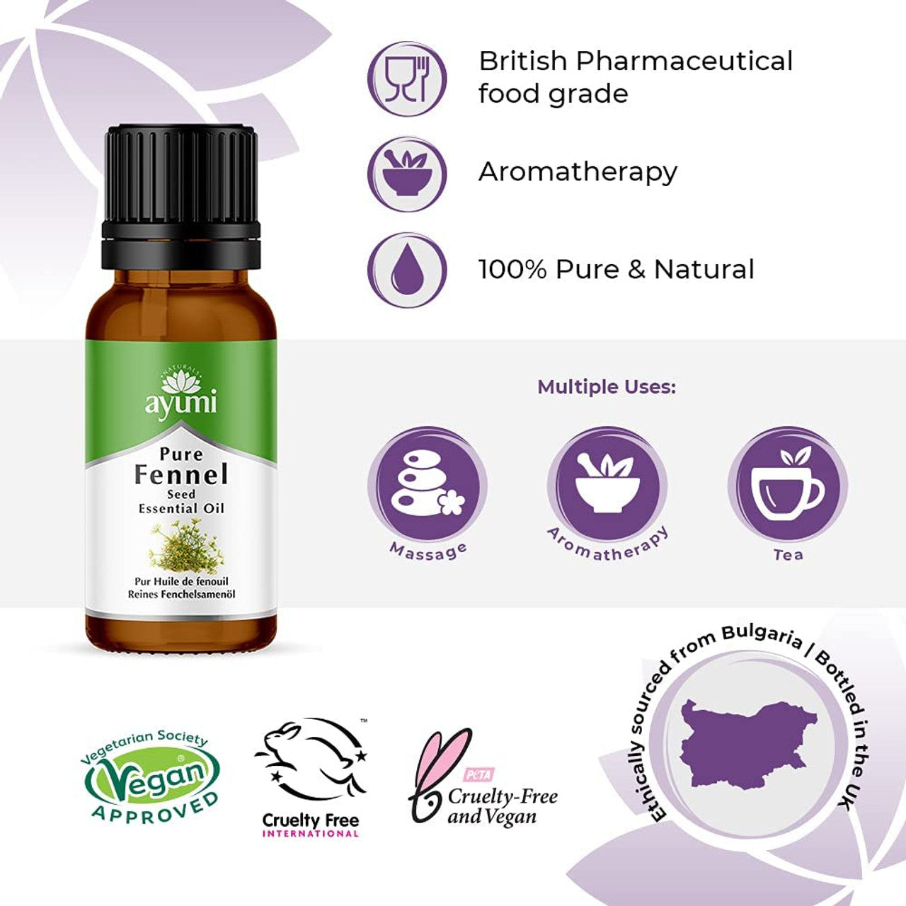 Ayumi Naturals Ayumi Pure Fennel Seed Essential Oil 15ml