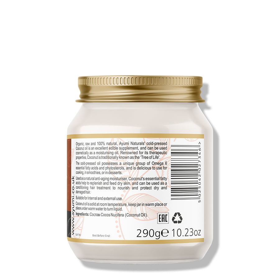 Ayumi Naturals Organic Virgin Coconut Oil 290g