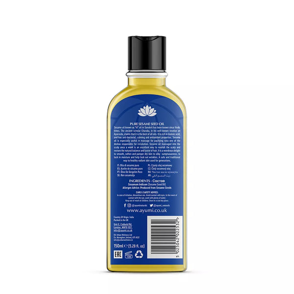 Ayumi Naturals Pure Sesame Seed Oil Protects The Skin & Hair 150ml