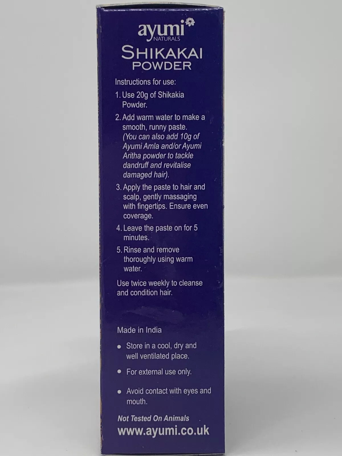 Ayumi Natural Shikakai Powder Traditional Indian Herbs for Skin Hair Beauty 100g