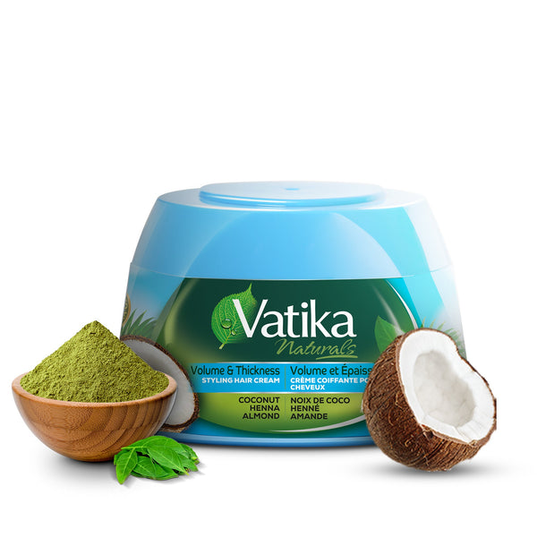 Dabur Vatika Naturals Coconut Henna And Almond Styling Hair Cream 210ml - Afro Hair Boutique