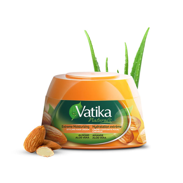 Dabur Vatika Naturals Almond And Aloe Vera Styling Hair Cream 210ml - Afro Hair Boutique