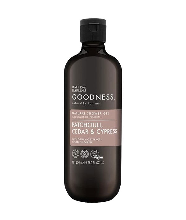 Baylis And Harding  Goodness Men Patchouli Cedar And Cypress Natural Shower Gel