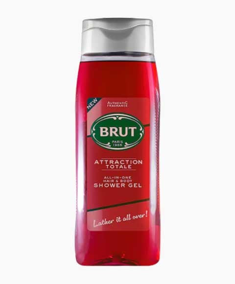 Brut Attraction Totale All In One Hair And Body Shower Gel