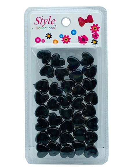 Beauty Collection Style Collection Heart Shape Hair Beads BD003BLK 