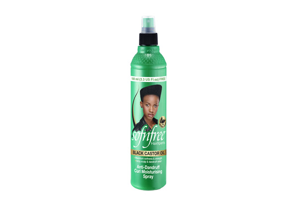 Sof N Free Black Castor Oil Anti Dandruff Curl Moisturizing Spray 350ml - Afro Hair Boutique
