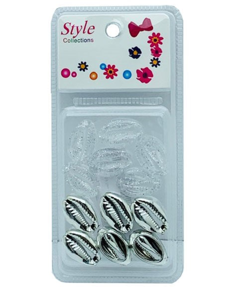 Beauty Collection Style Collection 2 Tone Shell Beads BD015 Silver