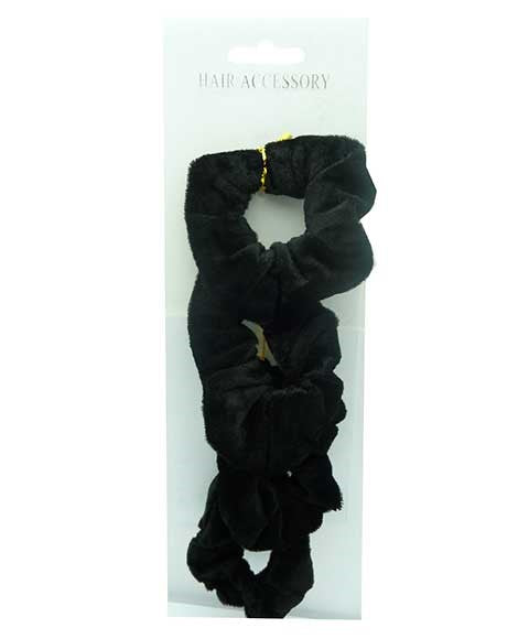 Beauty Collection Hair Accessory Ponytail Velvet Scrunchie RS25BK
