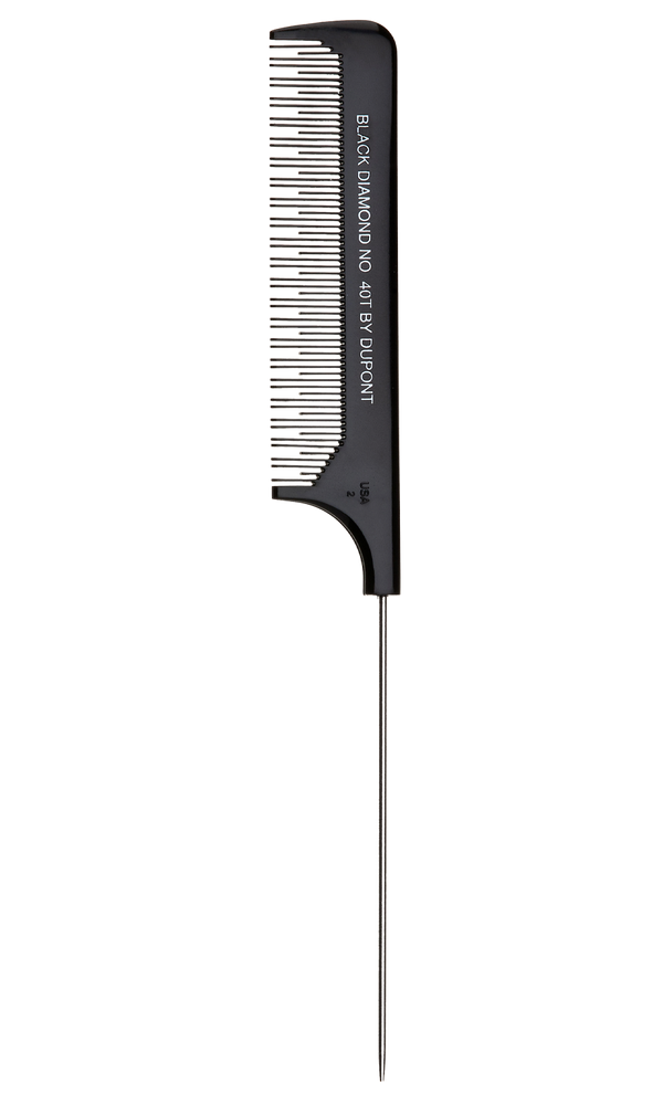 Black Diamond Pin Tail Comb No 40T Black