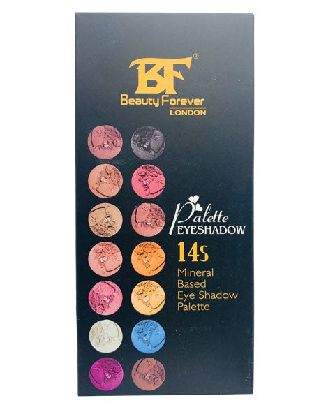 beauty forever BF Mineral Based 14S Eye Shadow Palette 102