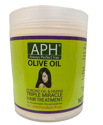 Aphrodite Organic Olive Oil Triple Miracle Almond & Henna Hair Treatment 500ml