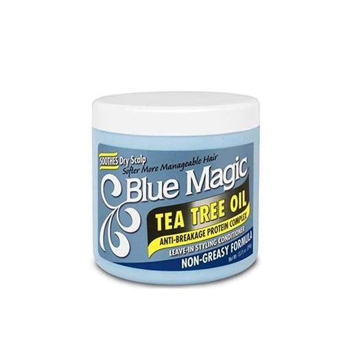 Blue Magic Hair Care - Tea Tree Oil Leave-in Styling Conditioner 390g Non Greasy Formula - Afro Hair Boutique