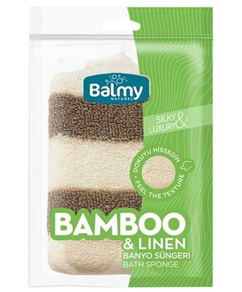 Balmy Naturel  Bamboo And Linen Bath Sponge
