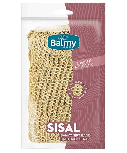 Balmy Naturel  Coarse And Natural Sisal Bath Back Strap