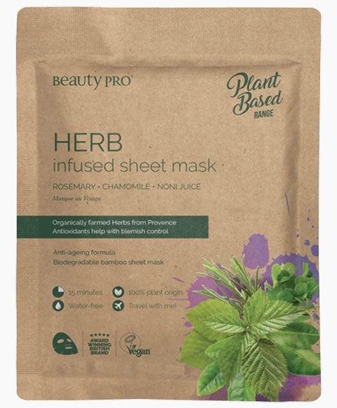 Beauty Pro Plant Based Range Herb Infused Sheet Mask