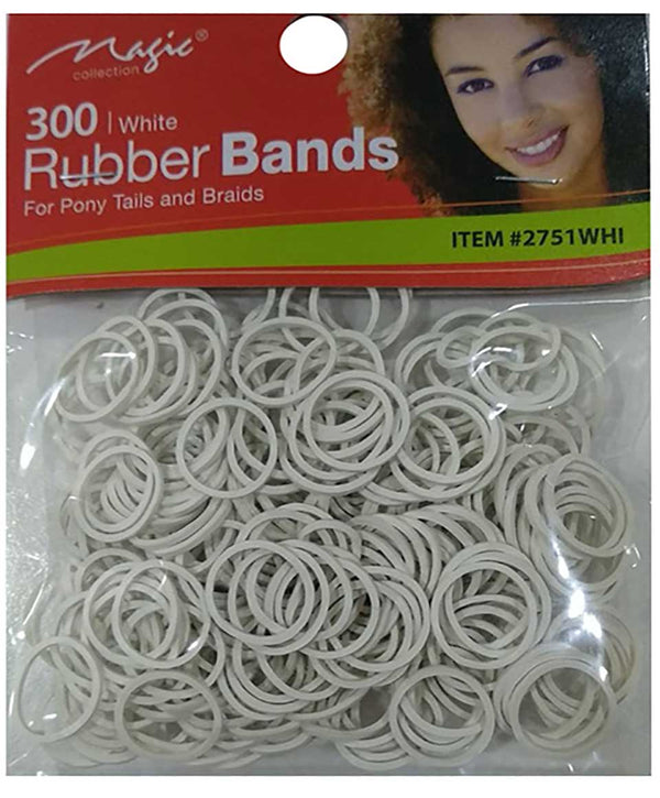 Bee Sales Rubber Bands White - Afro Hair Boutique