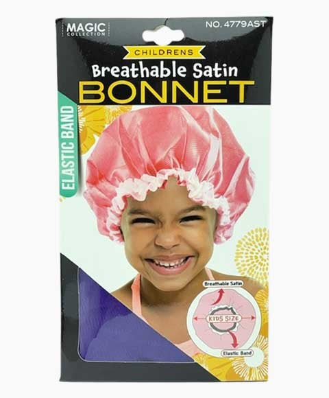 Bee Sales Magic Collection Childrens Breathable Satin Bonnet 4779AST