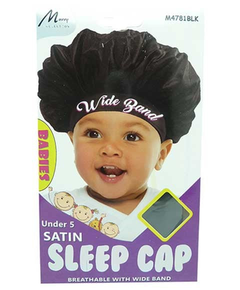 Murry Collection  Satin Sleep Cap Under 5 M4718BLK