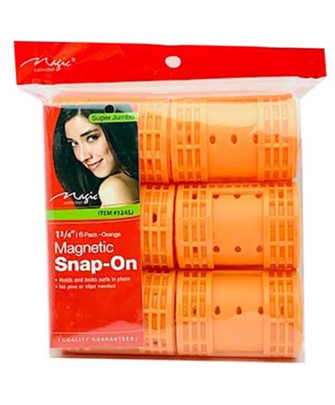 Bee Sales Magnetic Snap On Rollers Orange 124SJ