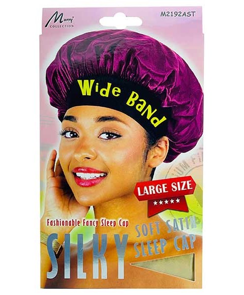 Murry Collection  Soft Satin Wide Silky Sleep Cap