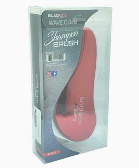 Bee Sales Black Ice Wave Club Shampoo Brush Red BWC201