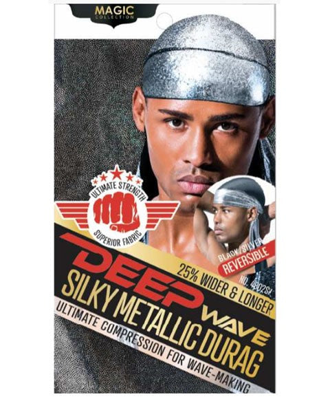 Bee Sales Magic Collection Deep Wave Silky Metallic Durag 4802SIL