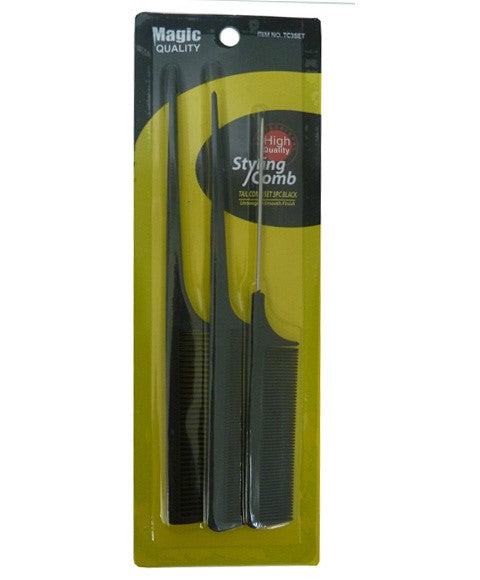 Bee Sales Style Smooth Finish Tail Comb Set