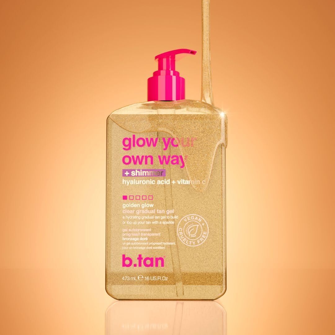 B Tan  Glow Your Own Way Golden Glow Clear Gradual Tan Gel