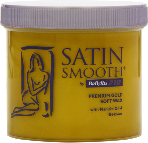 BaByliss Satin Smooth Premium Gold Soft Wax 425g - Afro Hair Boutique