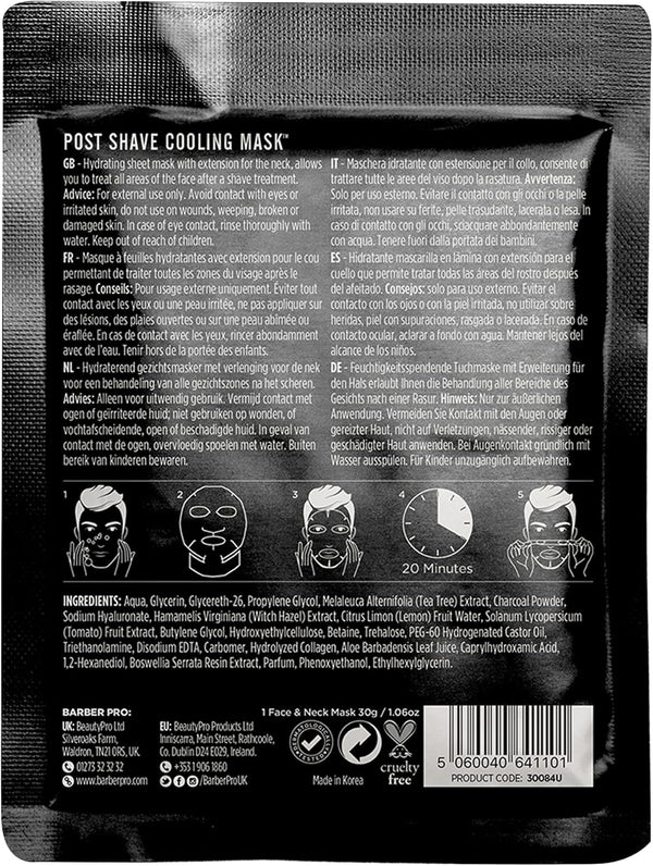 Barber Pro Post Shave Cooling Mask 30g - Afro Hair Boutique