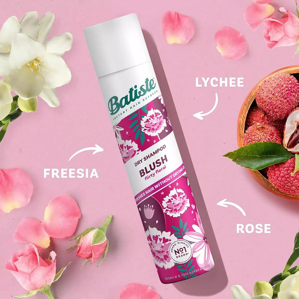 Batiste Dry Shampoo Spray Flirty Floral Blush 280ml / 200ml / 350ml - Afro Hair Boutique