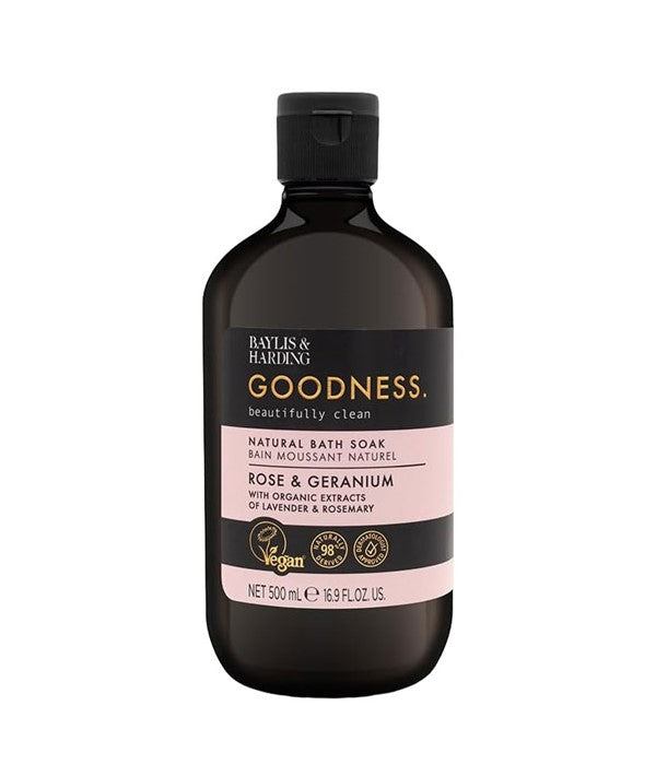 Baylis And Harding  Goodness Rose And Geranium Natural Bath Soak 