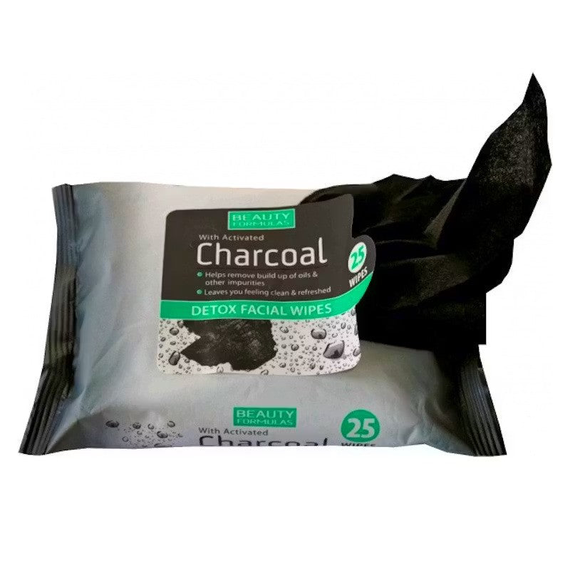 Beauty Formulas  Activated Charcoal Detox Facial Wipes