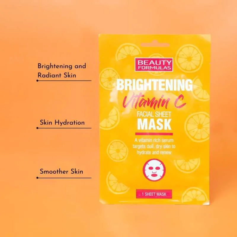 Beauty Formulas Brightening Vitamin C Facial Sheet Mask - Afro Hair Boutique