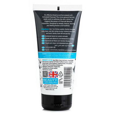 Beauty Formulas Charcoal Activated Facial Scrub 150ml