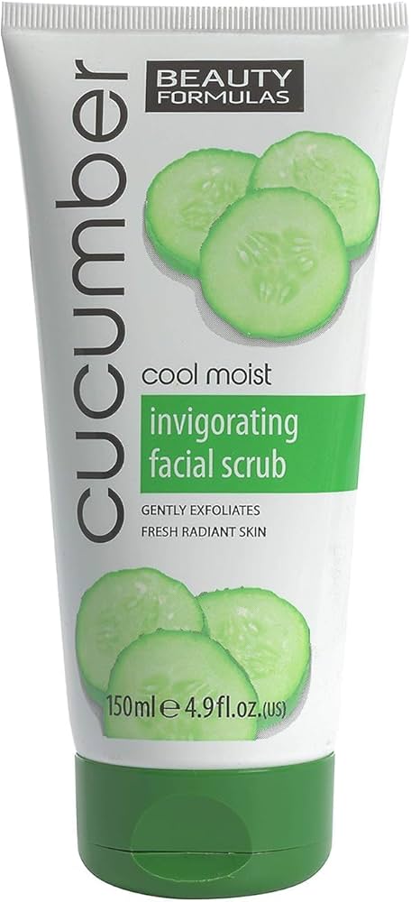 Beauty Formulas Cool Moist Cucumber Invigorating Facial Scrub 150ml - Afro Hair Boutique