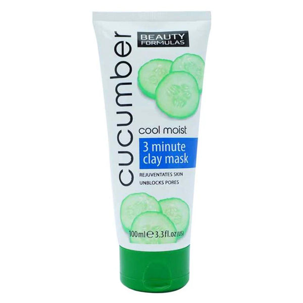 Beauty Formulas Cucumber Cool Moist 3 Min Clay Mask 100ml - Afro Hair Boutique