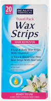 Beauty Formulas Hair Remover Wax Strips Travel Pack 20 Strips